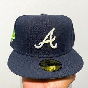 Atlanta Braves MLB 1995 World Series Navy Green Bottom Fitted Hat - New